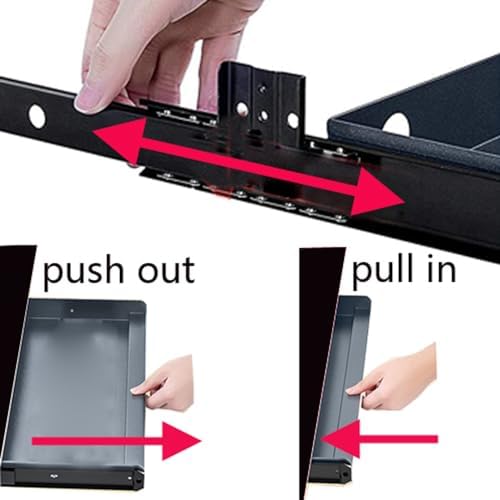 Keyboard Tray Under Desk Heavy-Duty Metal Slide-Out Platform Drawer Tray (White)