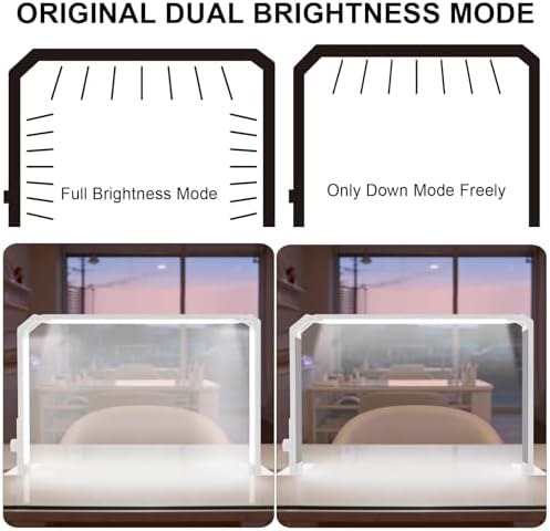 Nail Desk Lamp, Dual Brightness Mode LED Light for Nails Tech, Folding & Anti-Glaring Table Lamp, Shadow-Free Light for Desk with 3 Color Temperature, Adjustable Brightness, Silver