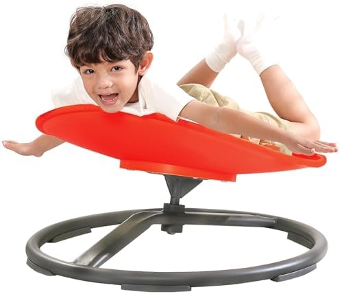 BABAMU Spinning Chair for Autistic Kids, Sensory Swivel Chair, 220LBS Weight Capacity, Autism Sensory Products, Autism Toys, Sensory Toy (RED, Egg)