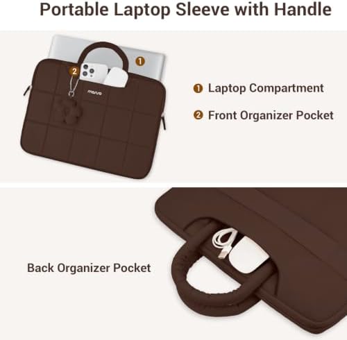 MOSISO Laptop Case 13.3 inch, 13-13.3 inch Laptop Sleeve, Chocolate Brown