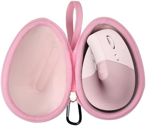 Mouse Case Fits for Logitech Lift Vertical Ergonomic Mouse, Travel Carrying Box for Logi Wireless Bluetooth Cordless Upright Mouse, Case Only (Pink)