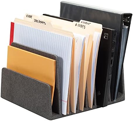 MobileVision Executive Dark Gray Device Organizer for Smartphones, Tablets and Laptops, 7 Slots with Extra Wide Slots for Laptops