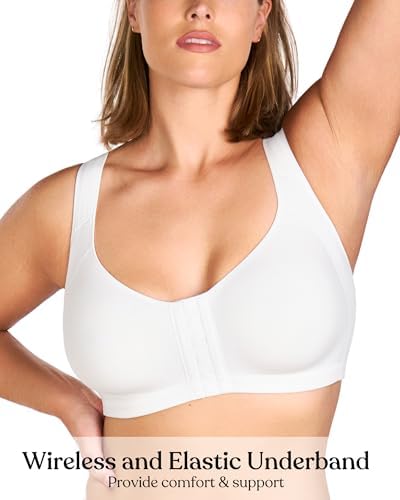 HSIA Posture Bras for Women Front Closure No Underwire Back Support Bra