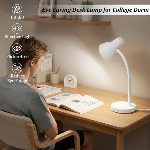 LED Desk Lamps for Home Office, Flexible Gooseneck Eye-Caring Study Lamps
