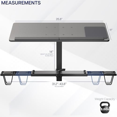 VIVO Black Universal Wooden Laptop Treadmill Desk, Stand-TDML4