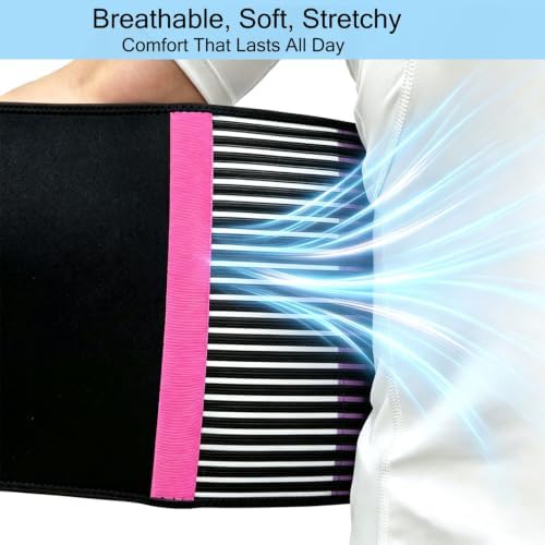 Back Brace for Lower Back Pain, Lumbar Support for Women&Men 02 Pink-XL