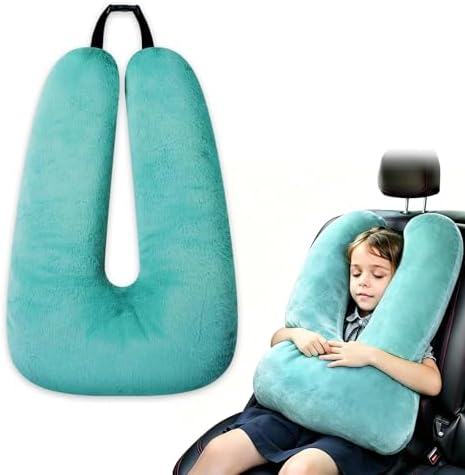 Atablyn Neck Pillow for Kids Travel Provides Double Support to The Head and Neck in Any Sleeping Position on Flights, Car, and at Home, Comfortable Airplane Travel Pillow