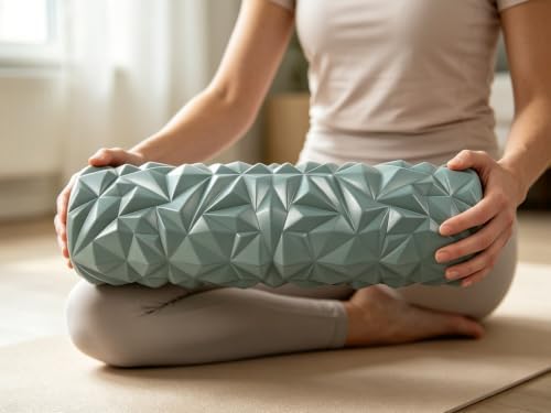 Textured Foam Roller 18 Inch High Density EVA for Muscle Massage Recovery