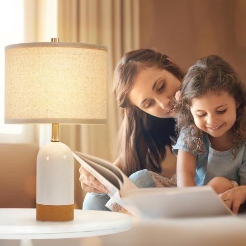 GyroVu Table Lamps Set of 2, Bedside Table Lamp for Bedroom Living Room