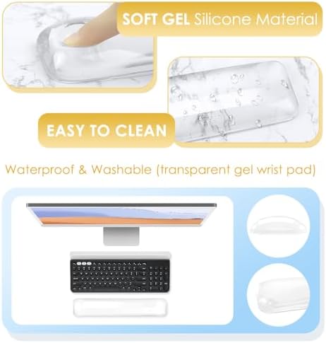 Clear Wrist Rest for Keyboard Silicone Wrist Rest for Keyboard