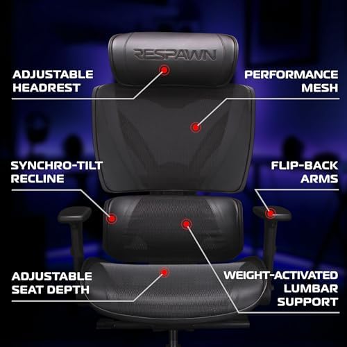 Respawn Specter Ergonomic Mesh Office Chair with Headrest & Lumbar