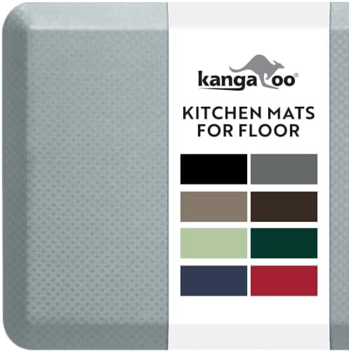 KANGAROO Cushioned Anti Fatigue Kitchen Mats for Floor, 20x32 Salt