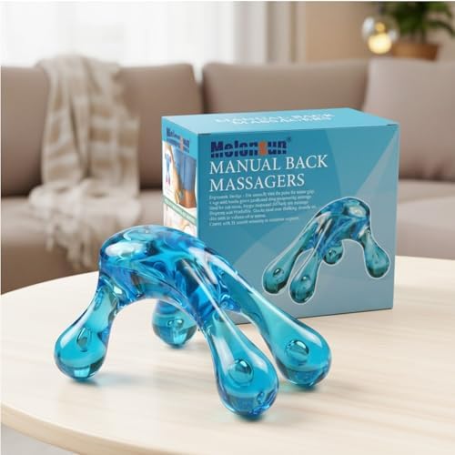 Melonsun Palm Massage Tool - Handheld Four-Point Deep Tissue Massager for Trigger Point, Neck Back Shoulder Pain Relief, Self Massage Between Shoulder Blades, No Therapist Needed (Pack of 2)