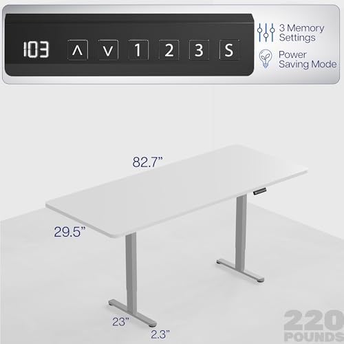 VIVO White 83 x 30 in Standing Desk, DESK-KIT-E2G84-30W