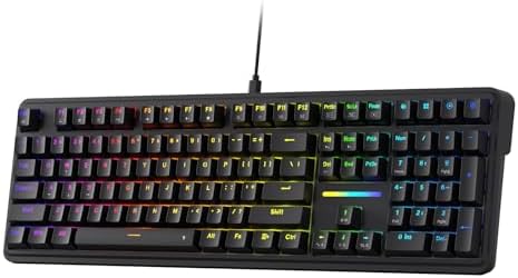 Redragon K745 Wired 108-Key Gasket RGB Gaming Keyboard, 4 Extra Hotkeys