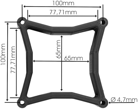 3IDEE Universal VESA Spacer Compatible with Many Samsung, HP, MSI Monitors (Samsung Odyssey G95C & More) - 30mm Distance - Monitor Mount Adapter (100x100mm)