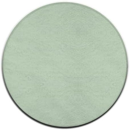 Home Decor Non Slip Kitchen Office Circle Rug, Machine Washable Modern Round Area Rug, Room Sofa Yoga Soft Round Carpet Green, 60inch