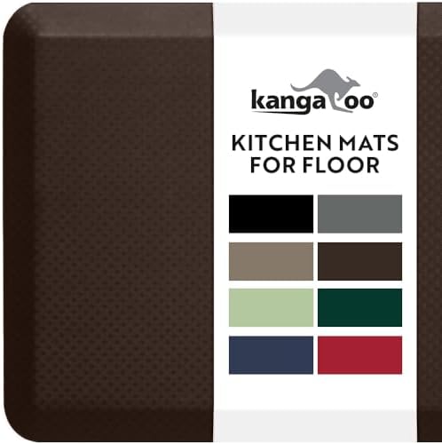 KANGAROO Cushioned Anti Fatigue Kitchen Mats for Floor, 20x39 Brown