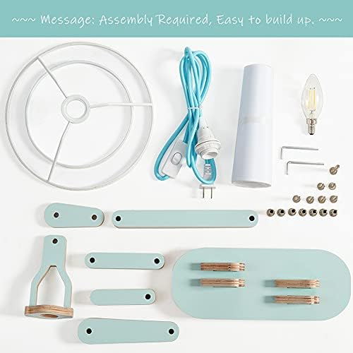 Cool Kids Wood Desk Lamp for Room Bedroom, Bulb Included, Pea Green