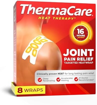 ThermaCare Portable Heating Pads for Muscle & Joint Pain Relief, 8 Count