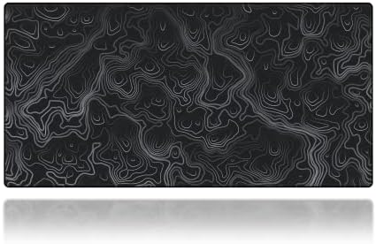 Gamer Boss - Gaming Mouse Pad - 36 x 17 Inches - 4mm Thick with Stitched Edges, Non-Slip Rubber Base, Premium Cloth Mousepad, Desk Mat for Laptop, Keyboard, Computer & PC (Extended Plus, Topographic)