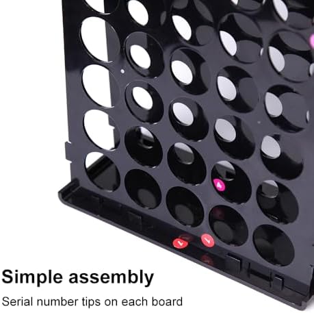 Tattoo Ink Holder Rack for 50 Bottles, Wall Mount & Desktop Tattoo Ink Organizer for 1oz Bottles, Plastic Display Storage Shelf, Easy Assembly Tattoo Supply Rack for Tattoo Artists & Studios