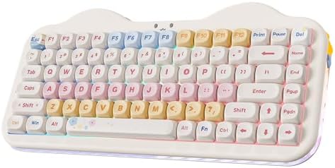 YUNZII C75 Cute 75% Wireless Mechanical Keyboard (Beige, Candy Switch)