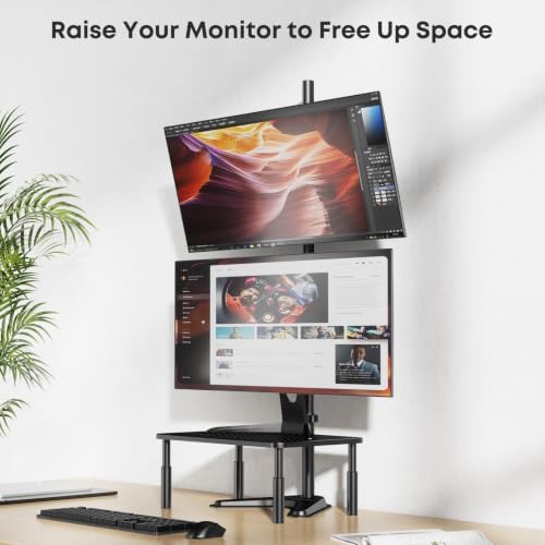 PUTORSEN Single Tall Monitor Stand with 48 inch Pole