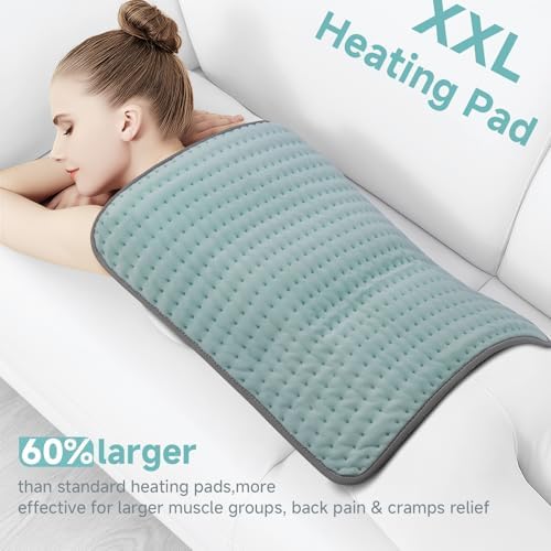 XXL Heating Pad for Back/Neck/Shoulder/Leg/Knee Pain Relief, Period Cramps