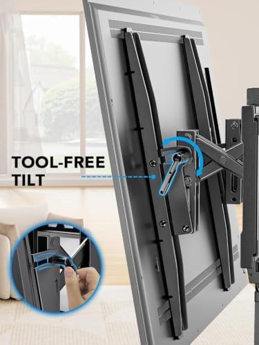 Pipishell Advanced Tilt TV Mount for 42–90 inch TVs up to 132 lbs