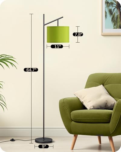 EDISHINE Modern Floor Lamps for Living Room, 64.7" Green Standing Lamp