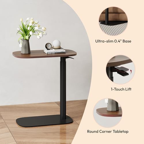 SANODESK 24''Standing Desk Pneumatic Height Adjustable Mobile Overbed Table