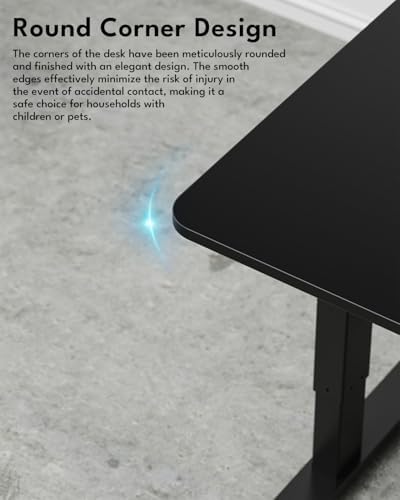 Electric Standing Desk, Gaming Desk, 40 x 24 Inch, Black