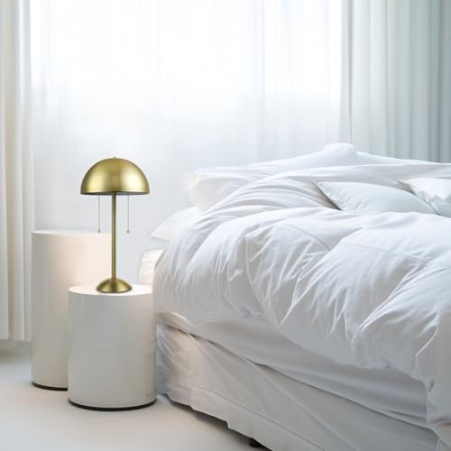 Novogratz x Globe 21" 2-Light Matte Brass Table Lamp