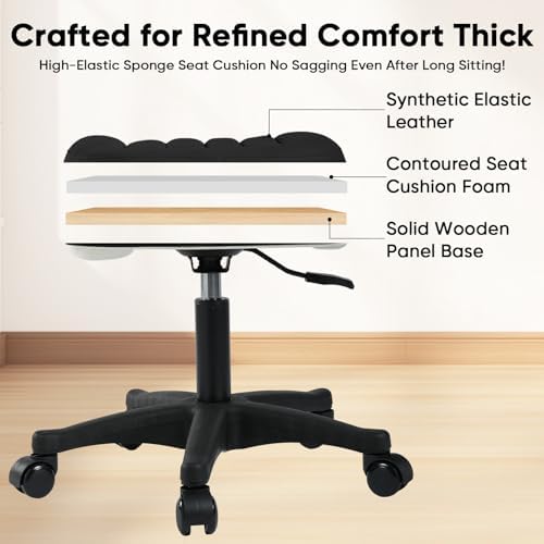 Ergonomic Adjustable Under Desk Footrest,Ottoman with Wheels