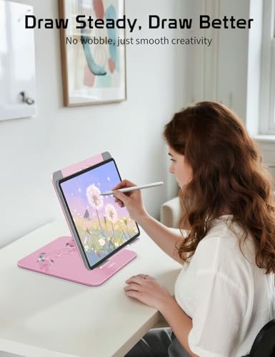 Adjustable Aluminum Laptop Stand for Desk,Ergonomic Riser, Pink