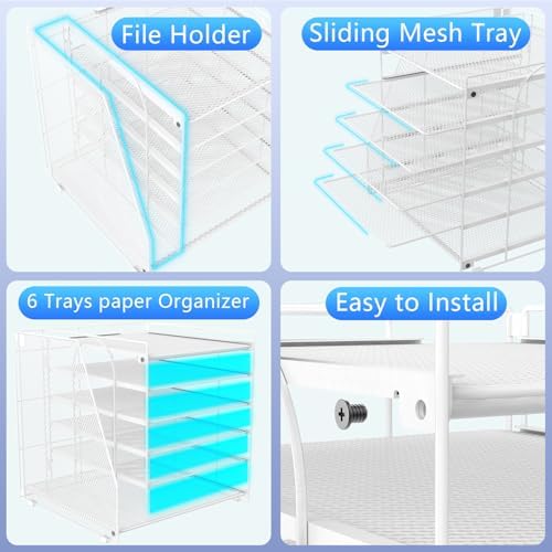 gianotter 6-Tier Paper Organizer With Magazine Holder