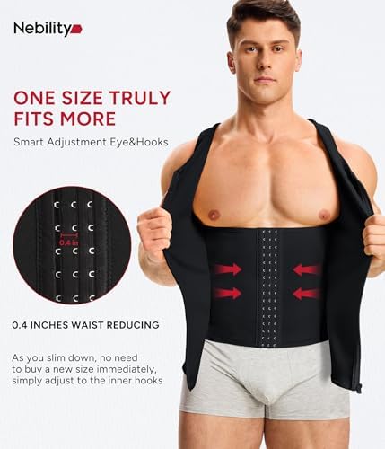 Nebility Compression Shirt Men Fajas Hombres Shapewear Tank Top Body Shaper