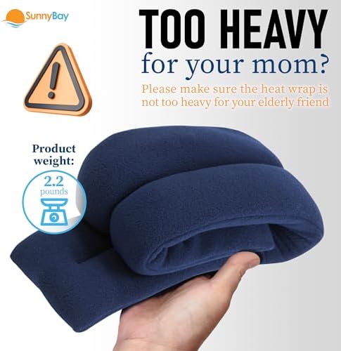 SunnyBay Heating Pad, Neck and Shoulder Wrap, 26 inch, Navy Blue