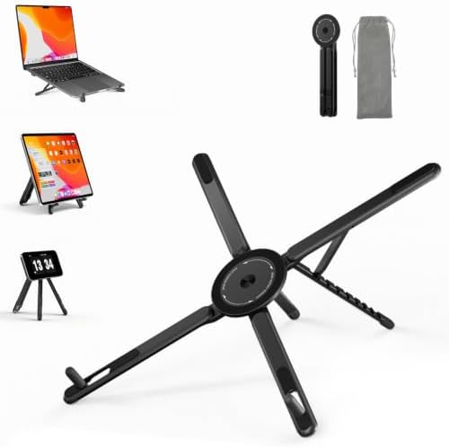 SupeDesk Adjustable Laptop Stand, 3-in-1 Magnetic Stand for Laptop & Tablet