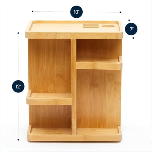 Bamboo 360° Rotating 12" Makeup Organizer, Cosmetic Organizer (Pack of 2)