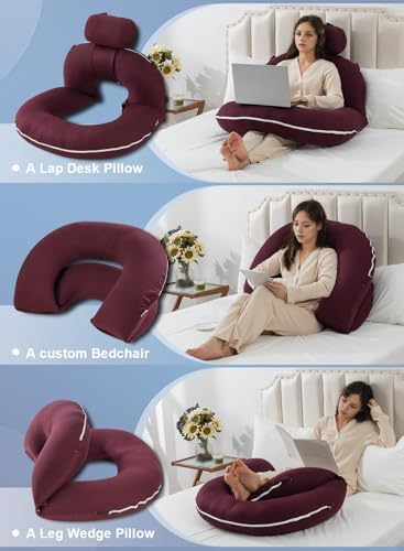 INSEN Reading Pillow, Back Pillow for Sitting in Bed and Couch, Gaming Pillow for Adults, Sit Up Support for Bed