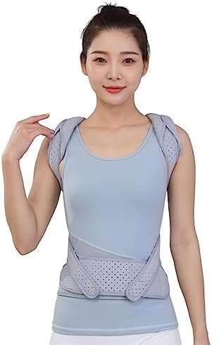 SFKLYU Adjustable Scoliosis Orthosis Spinal Correction Brace Spinal Orthosis Fixation Brace Back Correction Bracket for Aldult Men and Women,M
