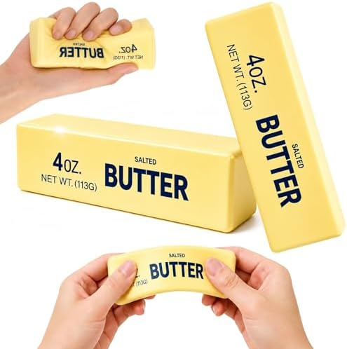 QHPOQU 2 Packs Slow Rising Squishy Butter Squeeze Toys Pack Sensory Stress Relief Squishies Soft & Stretchy Fidget Toys for Anxiety Relief Party Favors Squishy Butter