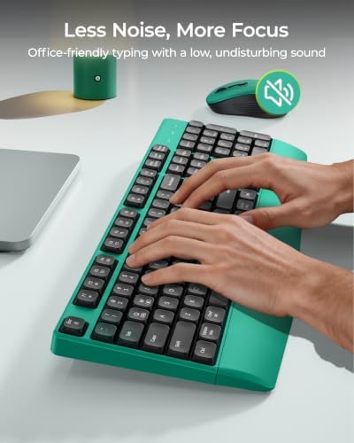 seenda COE200 Wireless Bluetooth Keyboard and Mouse Combo with Wrist Rest