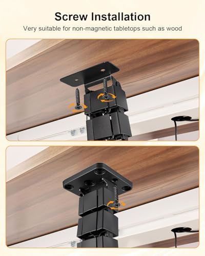Under Desk Cable Management Kit for Sit Stand Desk, Flexible Spine Raceway