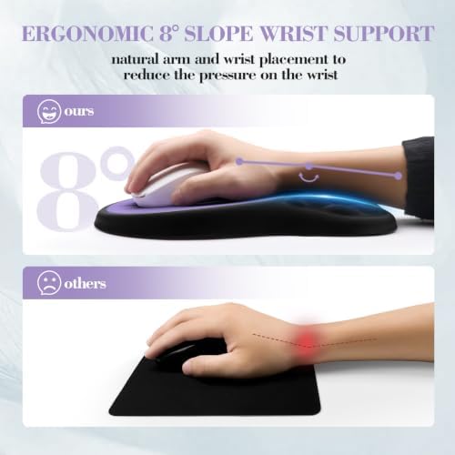 Wrist Rest for Computer Keyboard and Mouse Pad Set with Massage Design