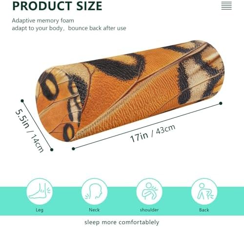 Animal Butterfly Skin Leather Texture Colorful Neck Roll Pillow Sleeping Pillow Roller Massage Table Cushion Pad Foam Lower Back Support almohada para Cuello