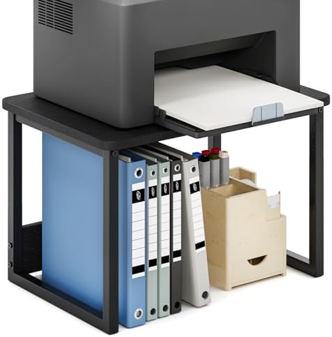 Printer Stand for Desk, 17.1"x12.4" Desktop Printer Stand Shelf Organzier