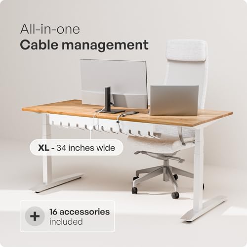 PAMO Cable Management Under Desk, Set of 2 - White